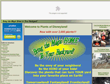 Tablet Screenshot of plantsofdisneyland.com